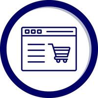 Einkaufen Webseite vecto Symbol vektor