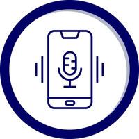 Handy, Mobiltelefon Stimme Assistent vecto Symbol vektor