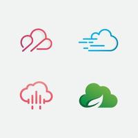 abstraktes Cloud-Logo-Symbol-Vektor-Vorlagen-Design vektor