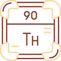 thorium linje två Färg ikon vektor