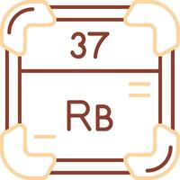 Rubidium Linie zwei Farbe Symbol vektor