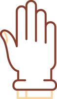 Hand Linie zwei Farbe Symbol vektor