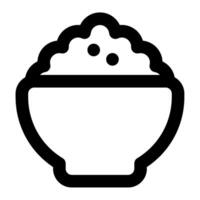 ris ikon mat och drycker för webb, app, uiux, infografik, etc vektor