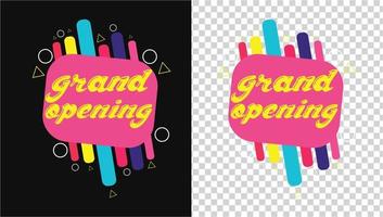 grand opening rabatt banner mall vektor