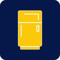Kühlschrank Glyphe Platz zwei Farbe Symbol vektor