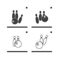 Bowling Symbol Grafik Design Vorlage Illustration Vektor