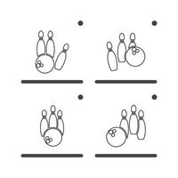 Bowling Symbol Grafik Design Vorlage Illustration Vektor