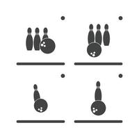 Bowling Symbol Grafik Design Vorlage Illustration Vektor