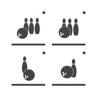 Bowling Symbol Grafik Design Vorlage Illustration Vektor