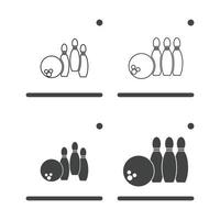 Bowling Symbol Grafik Design Vorlage Illustration Vektor