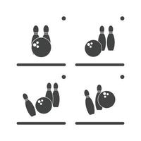 Bowling Symbol Grafik Design Vorlage Illustration Vektor