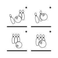 Bowling Symbol Grafik Design Vorlage Illustration Vektor