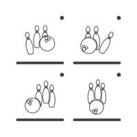 Bowling Symbol Grafik Design Vorlage Illustration Vektor