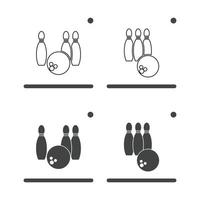 Bowling Symbol Grafik Design Vorlage Illustration Vektor