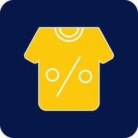 T-Shirt Glyphe Platz zwei Farbe Symbol vektor