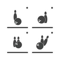 Bowling Symbol Grafik Design Vorlage Illustration Vektor