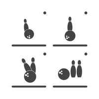 bowling ikon grafisk design mall illustration vektor