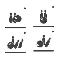 Bowling Symbol Grafik Design Vorlage Illustration Vektor