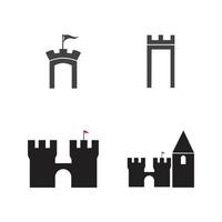 Schloss Vektor Illustration Symbol Logo Template Design