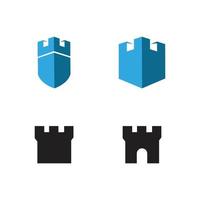 Schloss Vektor Illustration Symbol Logo Template Design