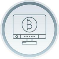 bitcoin linjär knapp ikon vektor