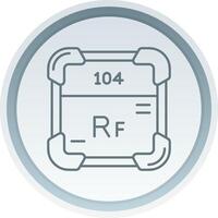 rutherfordium linjär knapp ikon vektor