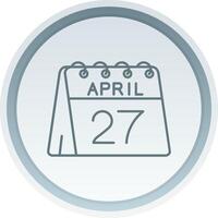 27: e av april linjär knapp ikon vektor