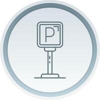 Parkplatz linear Taste Symbol vektor