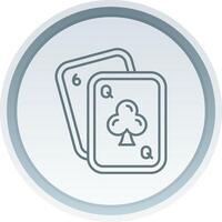 poker linjär knapp ikon vektor