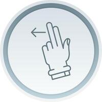 zwei Finger links linear Taste Symbol vektor