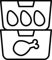 Essen Behälter vecto Symbol vektor