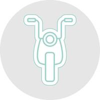 Motorrad Linie Aufkleber Mehrfarbig Symbol vektor