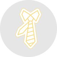 Krawatte Linie Aufkleber Mehrfarbig Symbol vektor