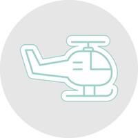 Hubschrauber Linie Aufkleber Mehrfarbig Symbol vektor