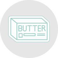 Butter Linie Aufkleber Mehrfarbig Symbol vektor