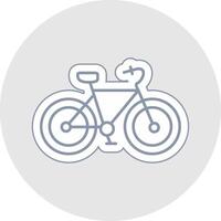 Fahrrad Linie Aufkleber Mehrfarbig Symbol vektor