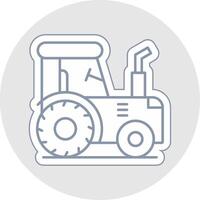 Traktor Linie Aufkleber Mehrfarbig Symbol vektor