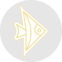 fisk linje klistermärke Flerfärgad ikon vektor