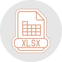 XLSX Linie Aufkleber Mehrfarbig Symbol vektor