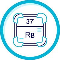 Rubidium zwei Farbe Blau Kreis Symbol vektor
