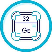 Germanium zwei Farbe Blau Kreis Symbol vektor