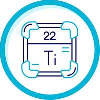 titan två Färg blå cirkel ikon vektor