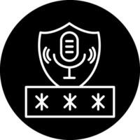 Stimme Zugriff Sicherheit vecto Symbol vektor
