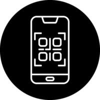 smartphone qr koda Vecto ikon vektor