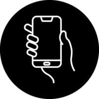 Hände halten Handy, Mobiltelefon Telefon vecto Symbol vektor