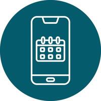 Smartphone Kalender vecto Symbol vektor