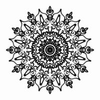 cirkulärt mönster i form av en mandala för henna, mehndi, tatueringar, dekorationer. dekorativ dekoration i etnisk orientalisk stil. målarbok sida. vektor