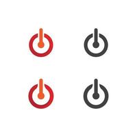 der Power-Vektor, Flash-Ogo und Thunderbolt und Icon Electricity Illustration Template Design vektor