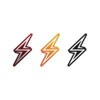 der Power-Vektor, Flash-Ogo und Thunderbolt und Icon Electricity Illustration Template Design vektor