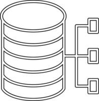 Datenbankvektorsymbol vektor